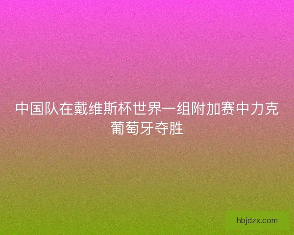 中国队在戴维斯杯世界一组附加赛中力克葡萄牙夺胜
